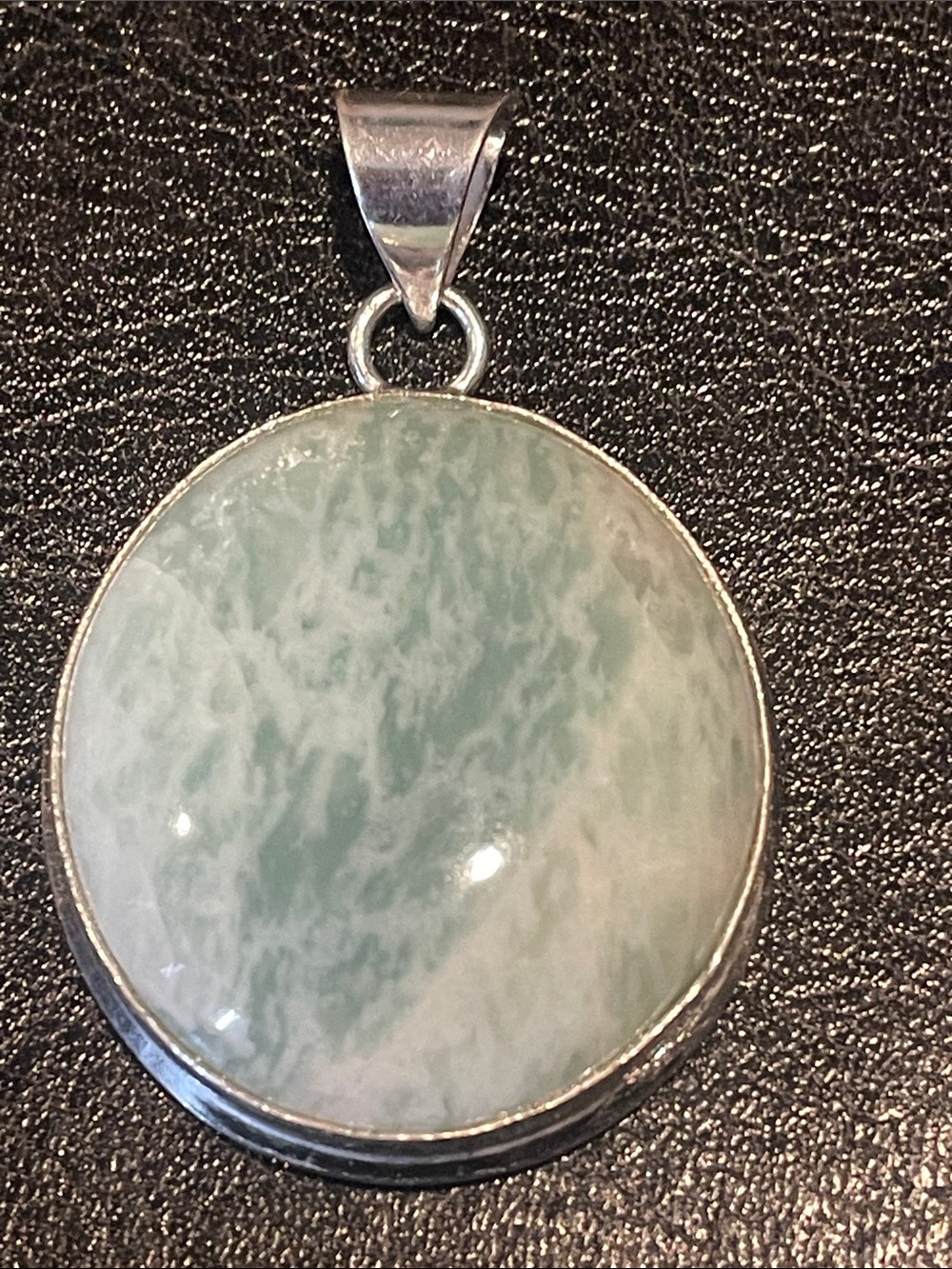 NWT Large Amazonite .925 Silver Stamped Pendant